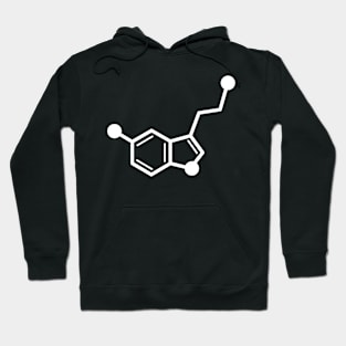 Serotonin Molecule White Hoodie